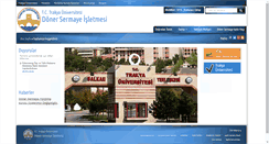 Desktop Screenshot of donersermaye.trakya.edu.tr