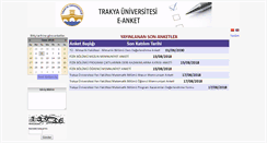 Desktop Screenshot of eanket.trakya.edu.tr