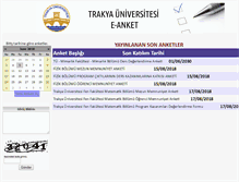 Tablet Screenshot of eanket.trakya.edu.tr